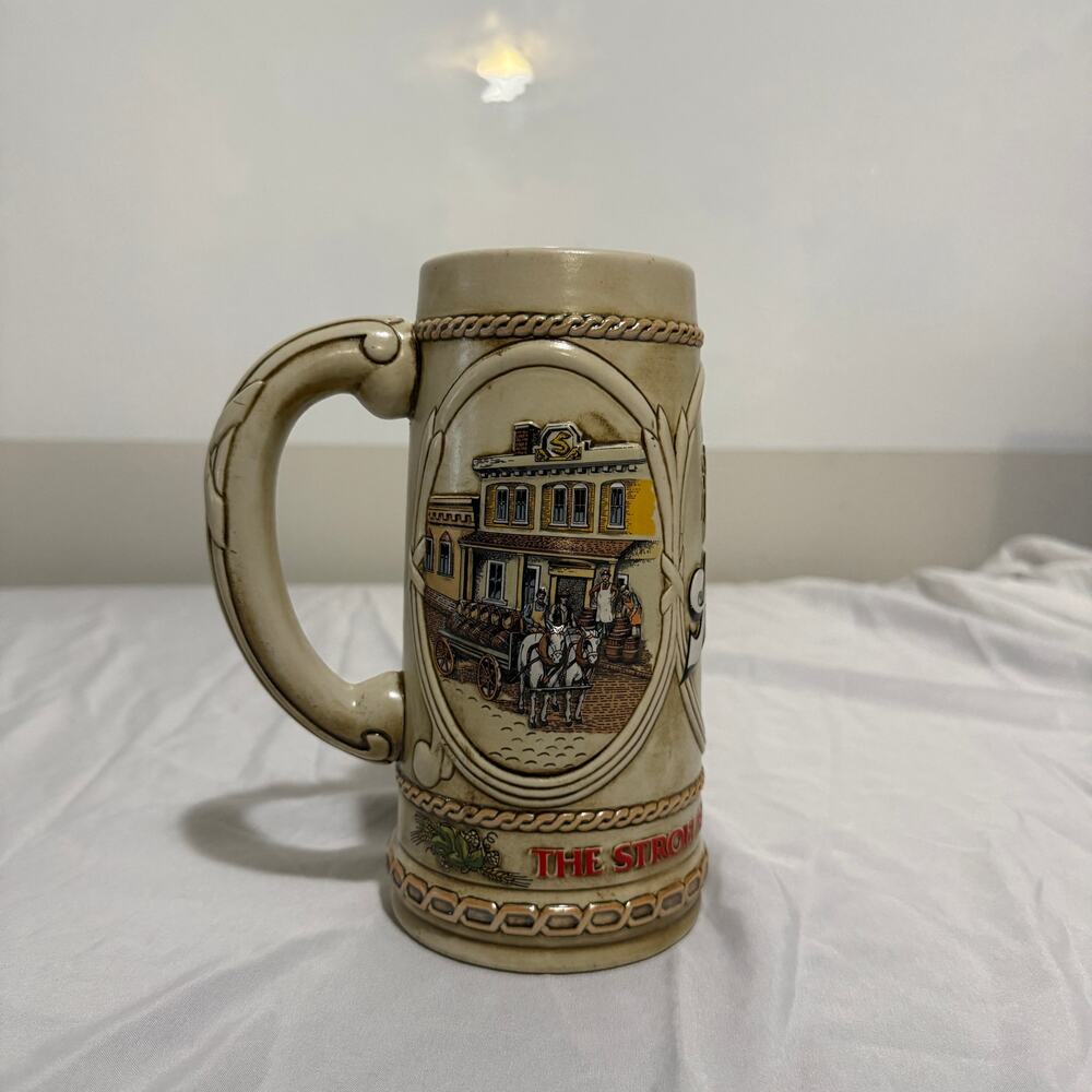 1984 Stroh's Heritage Series I Error Beer Stein Ceramarte Brazil #02543